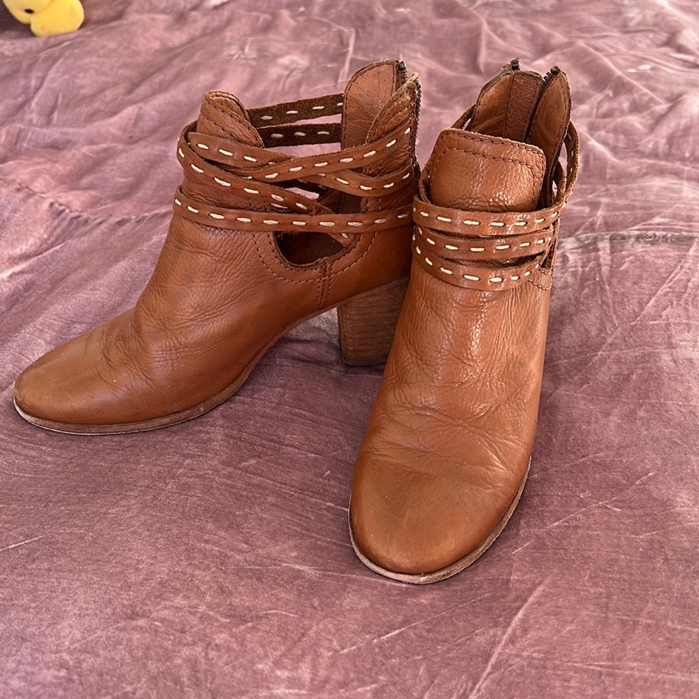 FRYE cognac bootie